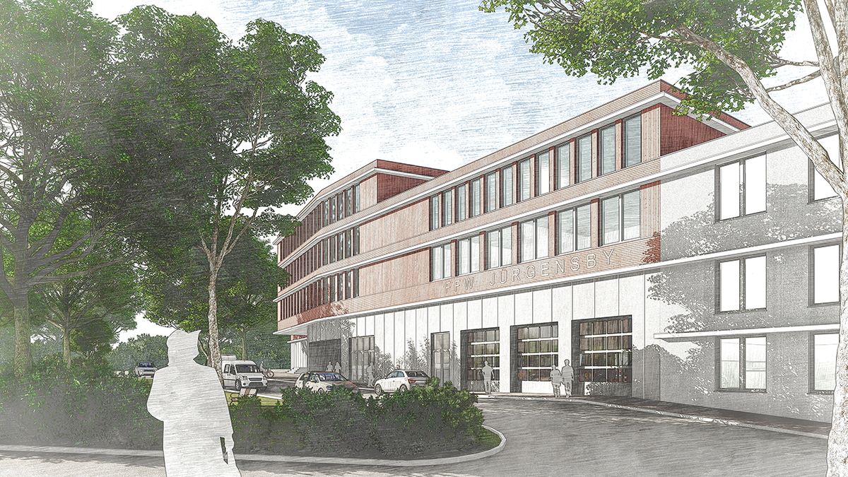 Hauptfeuerwache in Flensburg, 3.Preis